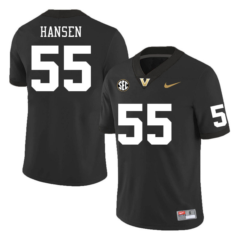 Vanderbilt Commodores #55 Gunnar Hansen College Football Jerseys Sale Stitched-Black